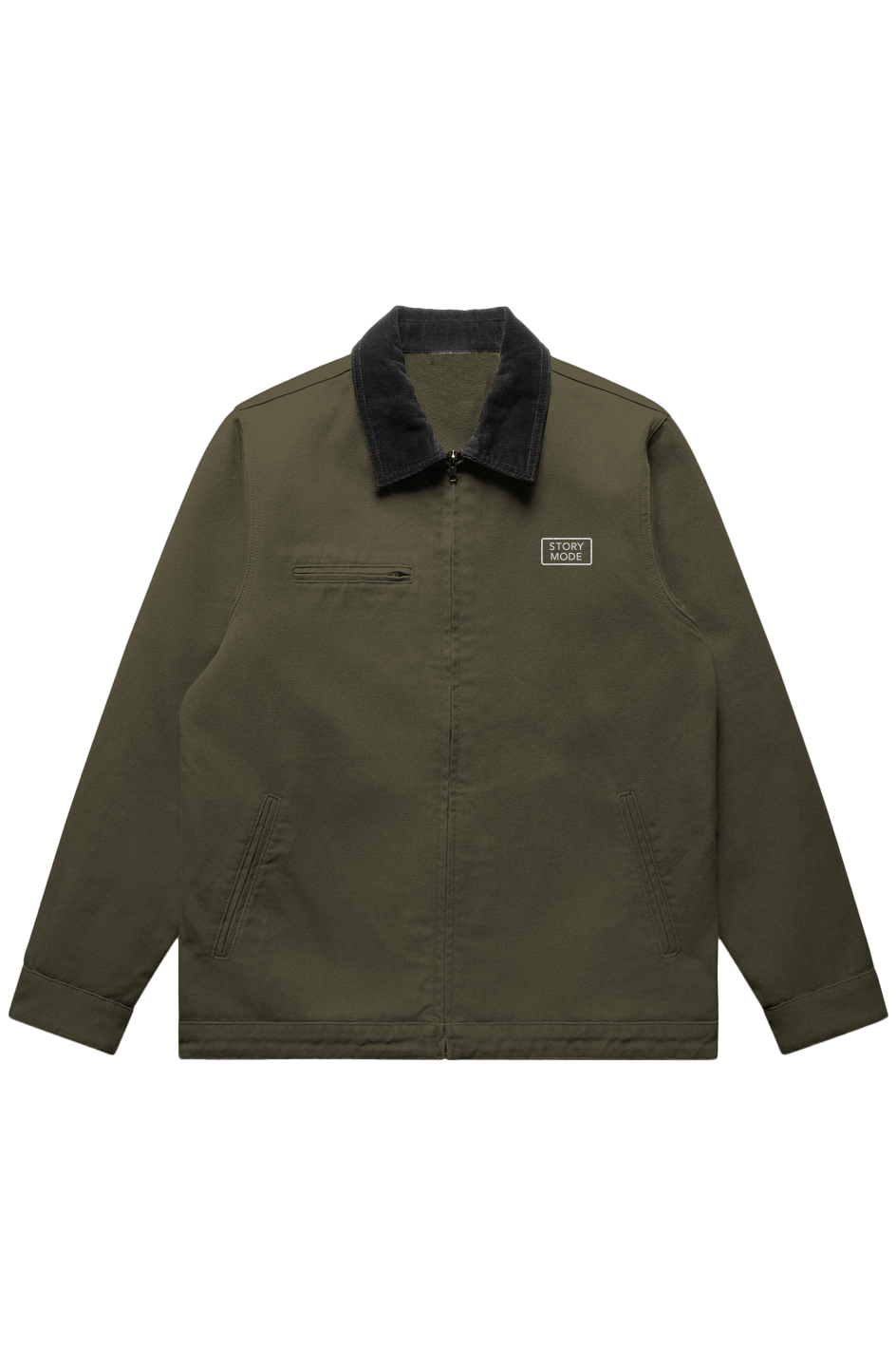 StoryMode Canvas Cord Collar Jacket Navy Green