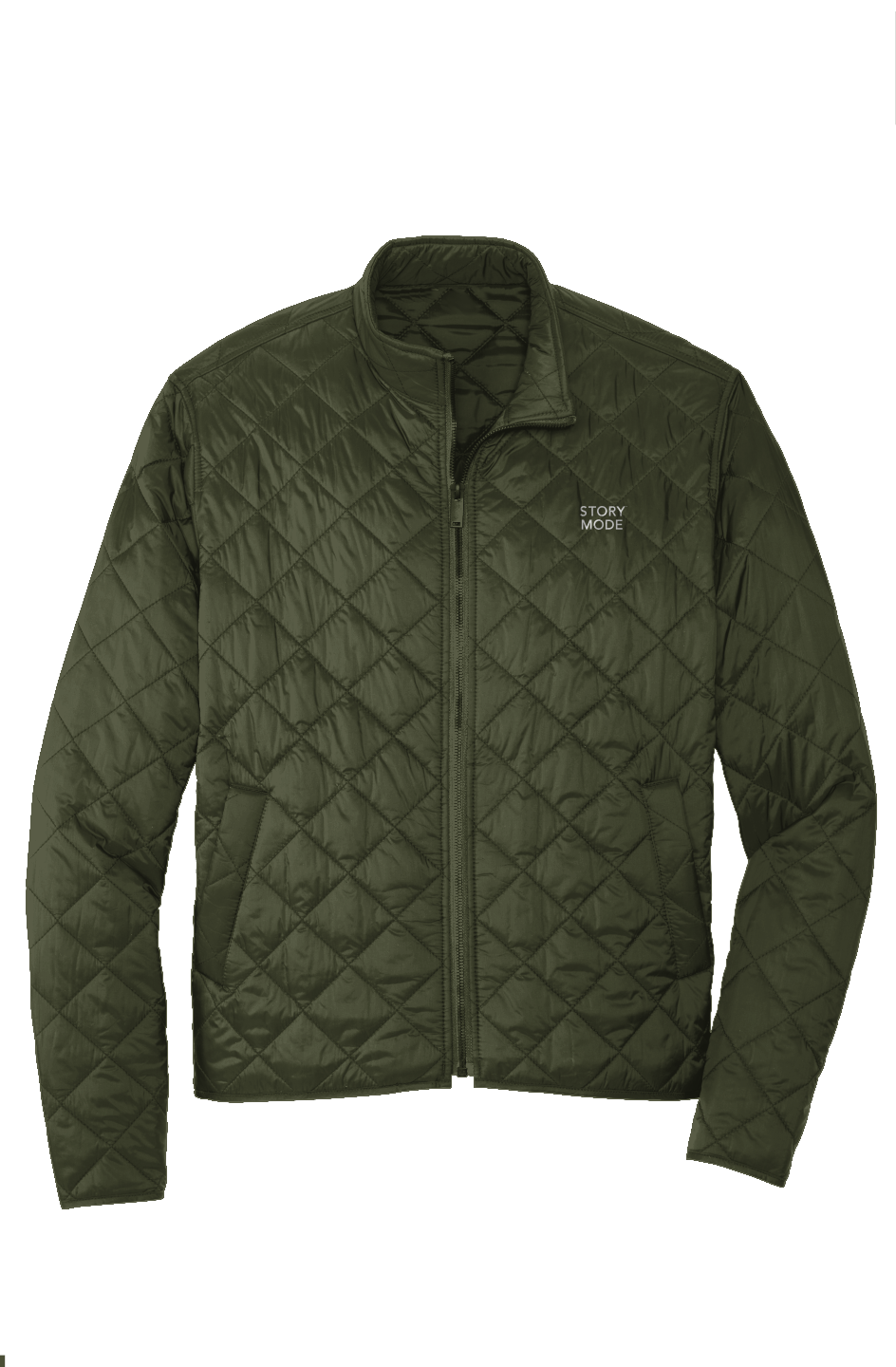 Story Mode Quilted Full Zip Jacket Green
