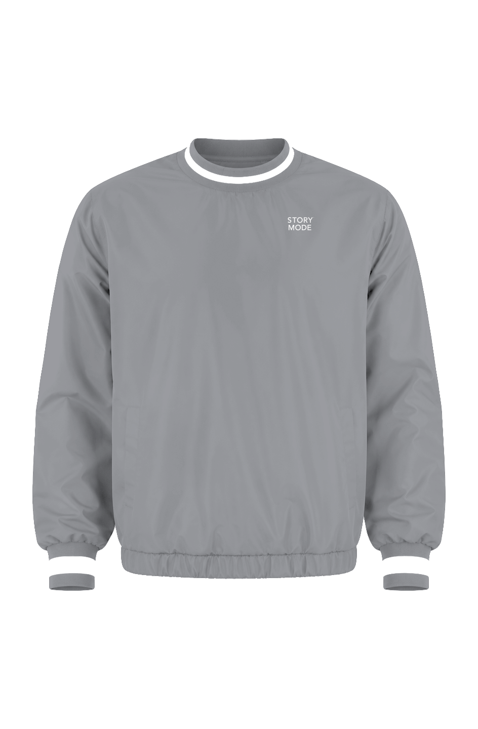 Story Mode Crewneck Windbreaker Grey