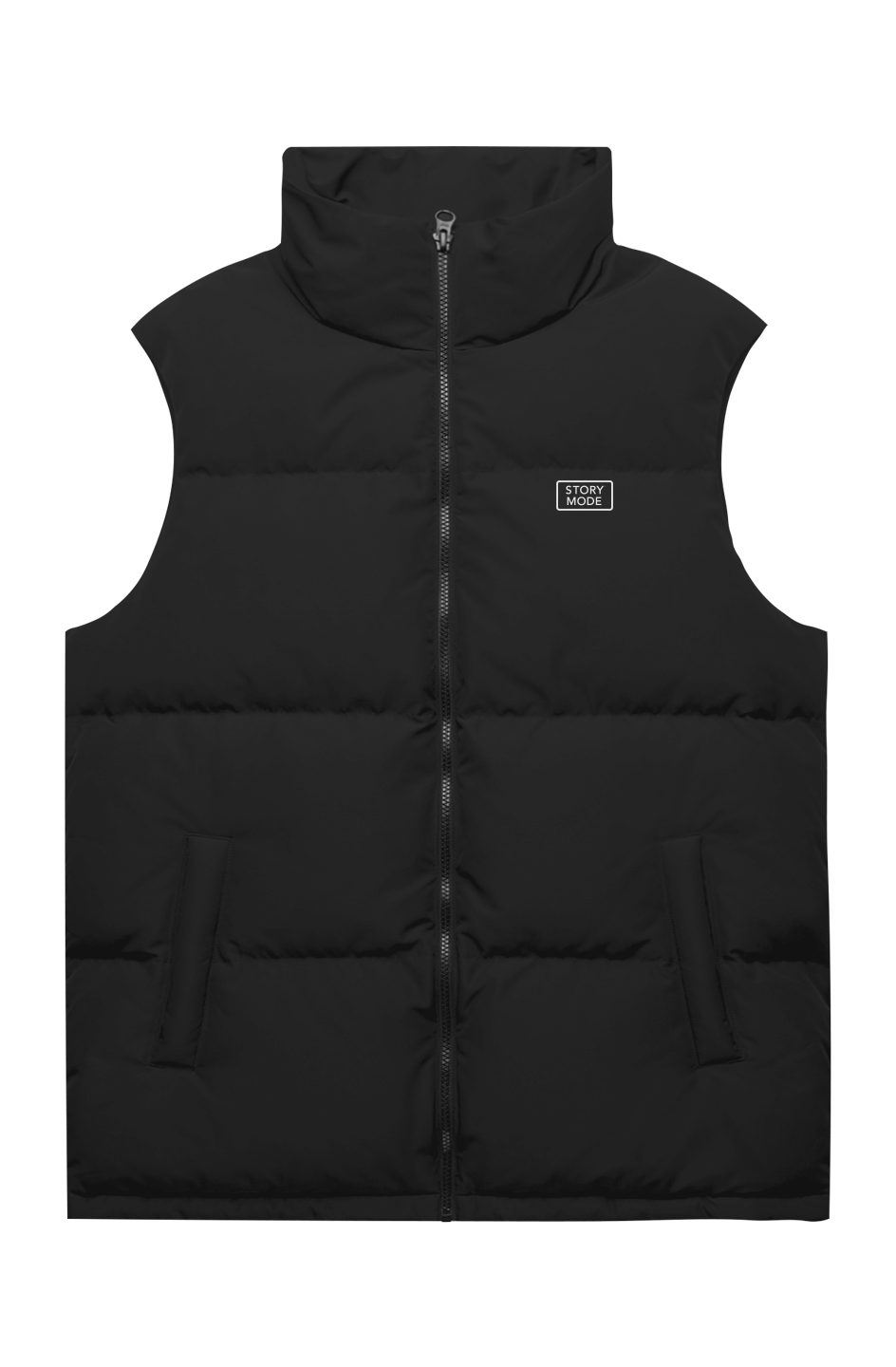 Story Mode Puffer Vest Jacket Black