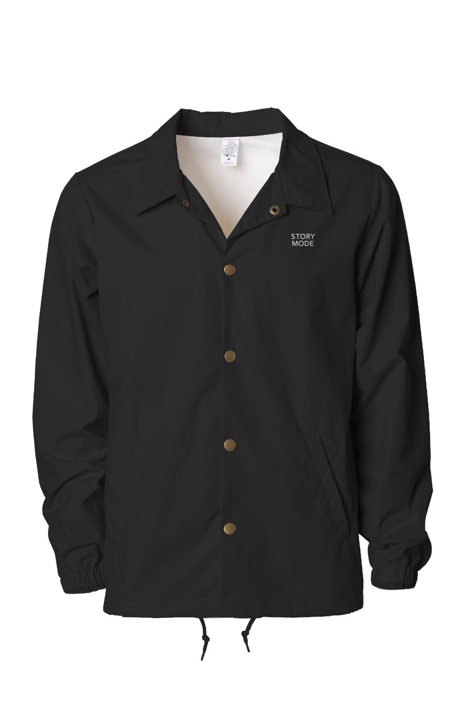 Story Mode Windbreaker Coaches Jacket Black